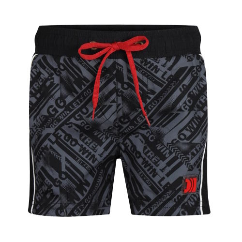 Island Tekst black/grey swimshort