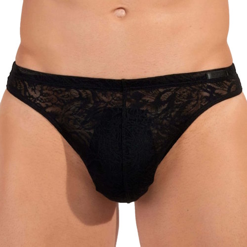 HOM Free Cut Lace  black men thong