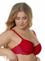 After Eden D-Cup & Up LIV red padded bra