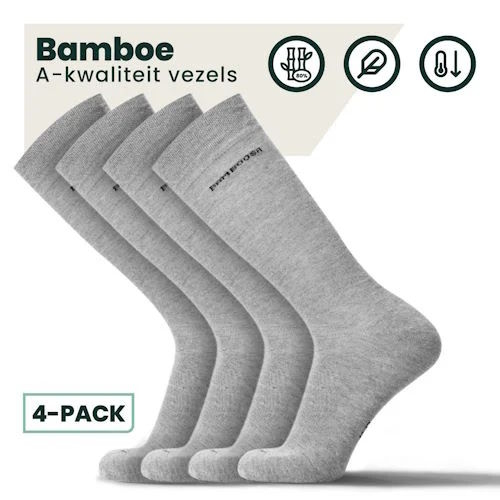 Bamboosa Jason grey melange socks