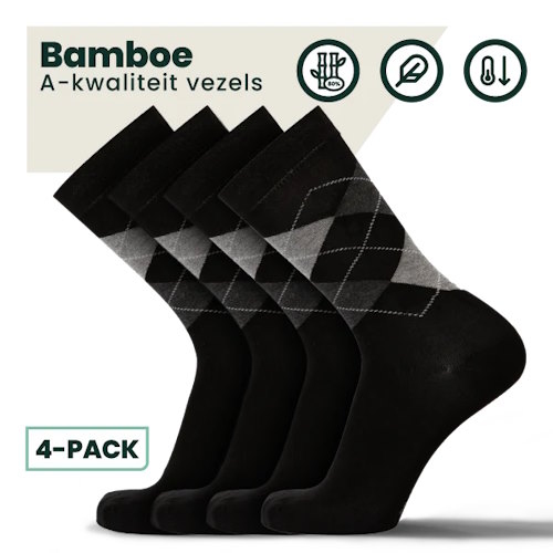 Bamboosa Steve black/print socks