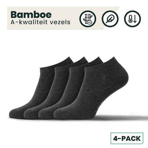 Bamboosa Jordan anthracite sneaker socks