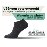 Bamboosa Jordan anthracite sneaker socks