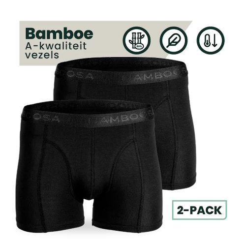 Bamboosa Lewis black bamboo boxer short