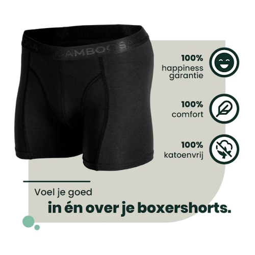 Bamboosa Lewis black bamboo boxer short