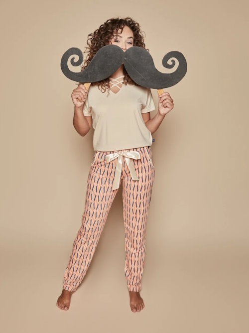 Charlie Choe Retro nights crème pyjama pant