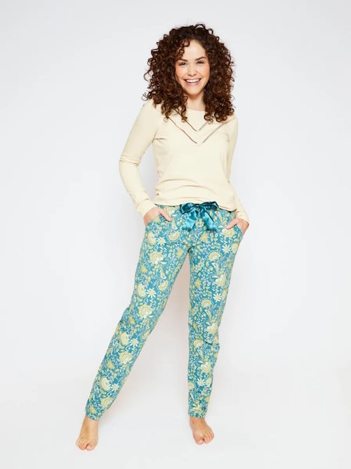 Charlie Choe Funky Nights green/print pyjama pant