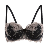 LingaDore black and cream black padded bra