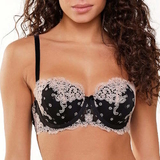 LingaDore black and cream black padded bra