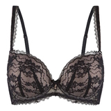 LingaDore Depths of black lingerie black push up bra