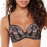 LingaDore Depths of black lingerie black push up bra