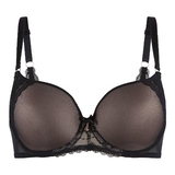 LingaDore Depths of black lingerie black padded bra