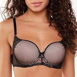 LingaDore Depths of black lingerie black padded bra