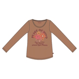 Charlie Choe Flower Power ochre yellow sleep shirt