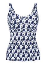 Rosa Faia Swimwear Noemi blue/white tankini top