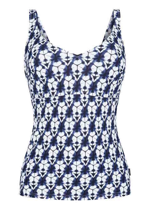 Rosa Faia Swimwear Noemi blue/white tankini top