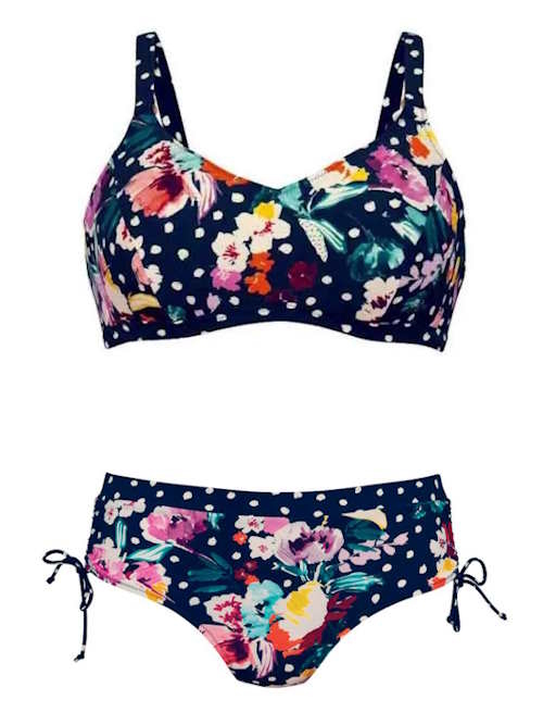 Anita Care Blue Summer black/print prosthetic bikini top