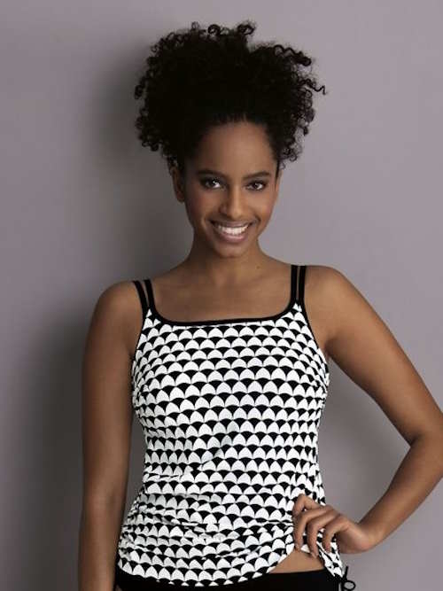 Anita Care Alassio black/white prosthetic tankini