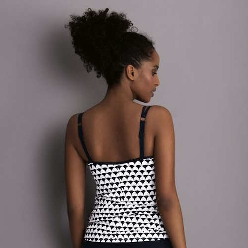 Anita Care Alassio black/white prosthetic tankini