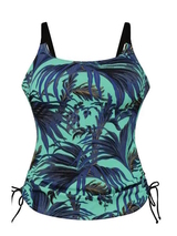 Anita Care Latina green/print prosthetic tankini