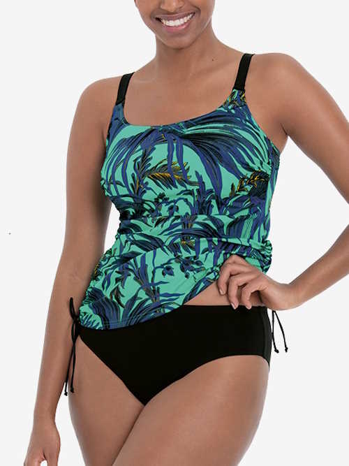 Anita Care Latina green/print prosthetic tankini