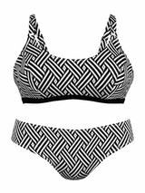 Anita Care Nola black/white prosthetic bikini top