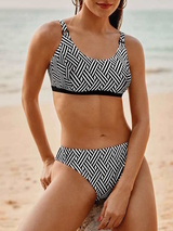 Anita Care Nola black/white prosthetic bikini top
