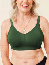 Sugar Candy Basic forest green wireless bra