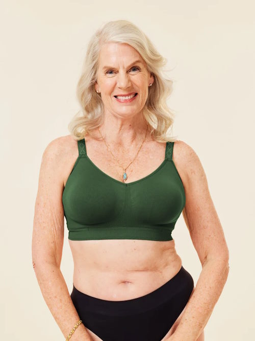 Sugar Candy Basic forest green wireless bra
