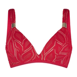 LingaDore Beach fabulous in red Lace red padded bikini bra