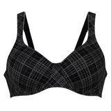 Rosa Faia Twin Art black/grey non-padded bra