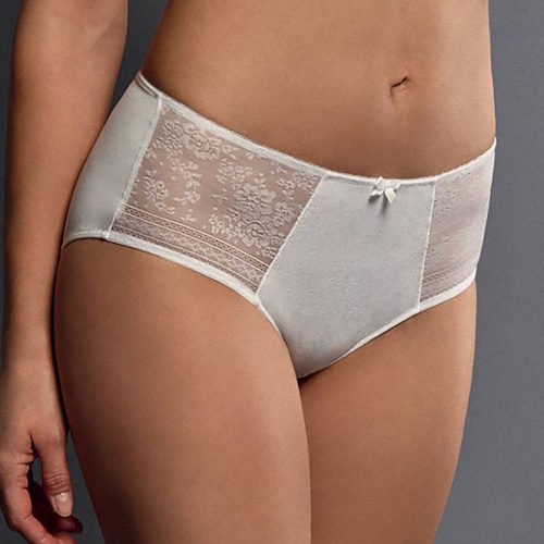 Rosa Faia Fleur ivory high waist brief