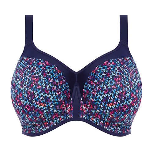 Elomi Energise navy/print sport bra
