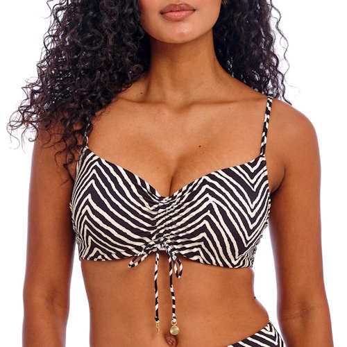 Freya Fiji Falls black soft-cup bikini bra