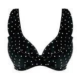 Freya Jewel Cove black/print soft-cup bikini bra