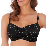 Freya Jewel Cove black/white soft-cup bikini bra