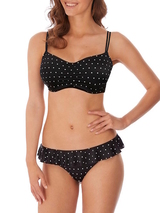 Freya Jewel Cove black/white soft-cup bikini bra