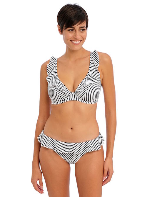 Freya Swim Jewel Cove black/white soft-cup bikini bra