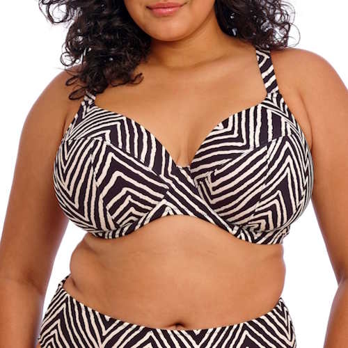 Elomi Fiji Falls black/white padded bikini bra