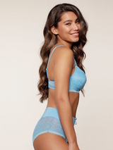 LingaDore Bonnie Blue blue high waist brief