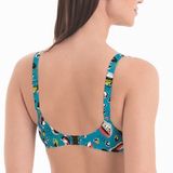 Rosa Faia Swimwear Federica multicolor/print soft-cup bikini bra