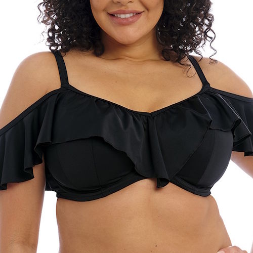 Elomi Swim Plain Sailing black soft-cup bikini bra