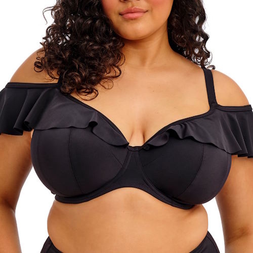 Elomi Swim Plain Sailing black padded bikini bra