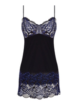 Fantasy Lingerie Emmaline black/blue slipdress