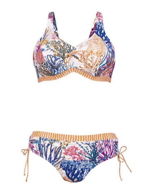 Anita Care Under The Sea white/print prosthetic bikini top