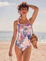 Anita Care Carini white/print prosthetic swimsuit