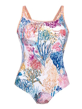 Anita Care Carini white/print prosthetic swimsuit