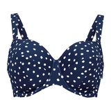 Rosa Faia Swimwear Luna blue/white soft-cup bikini bra