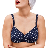 Rosa Faia Swimwear Luna blue/white soft-cup bikini bra