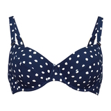 Rosa Faia Swimwear Luna blue/white soft-cup bikini bra